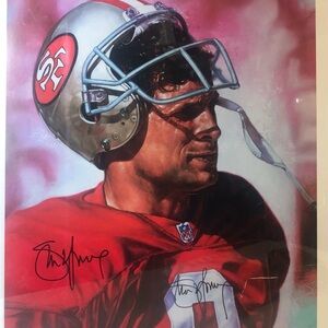 San Francisco 49ers Steve Young NFL Art Print 234/100 Signed and Printed